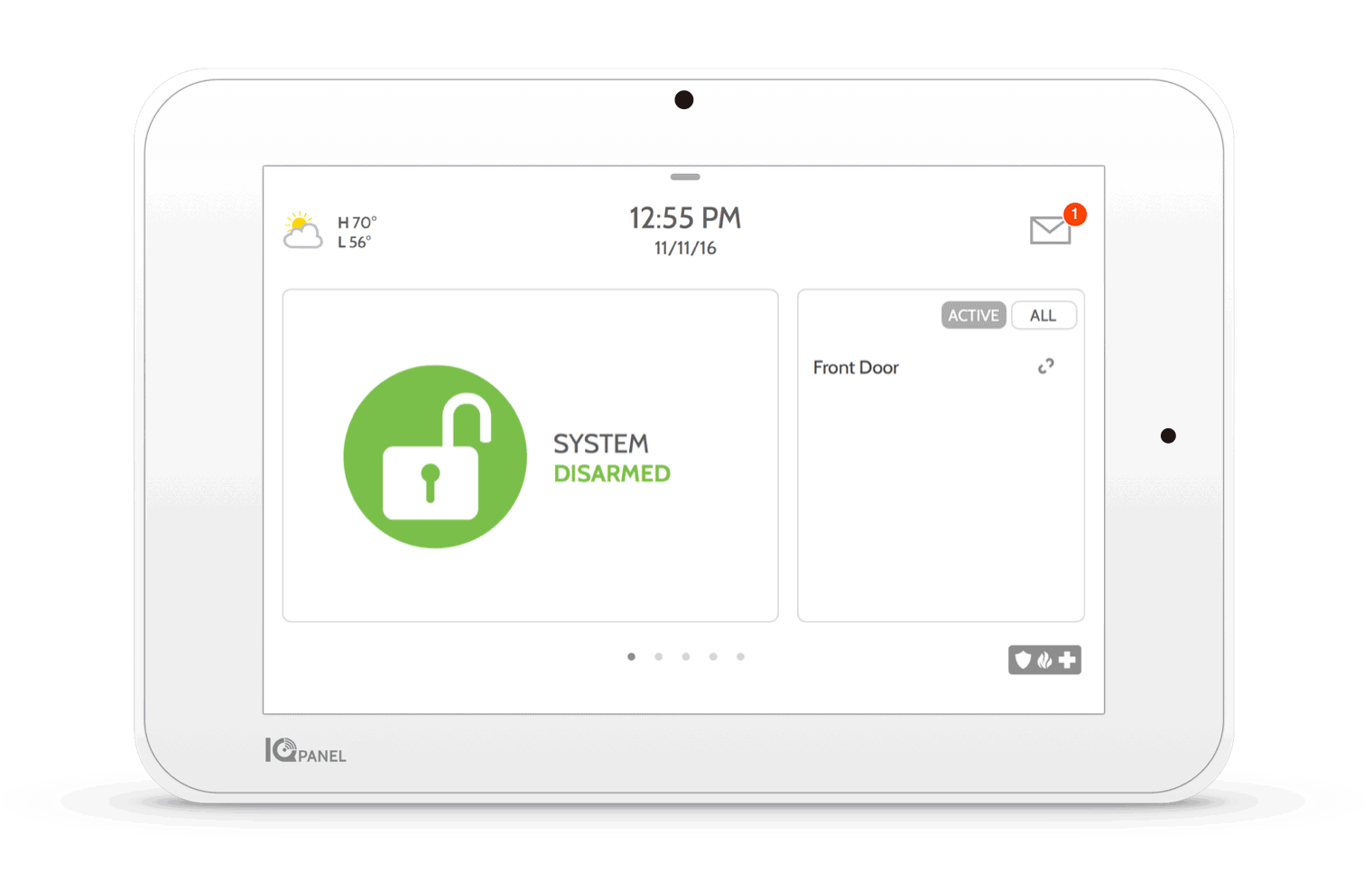 IQ Panel 2 GIF, Security, Alarm Contol Panel, For Your Home, Liquid Video Technologies, Greenville, South Carolina